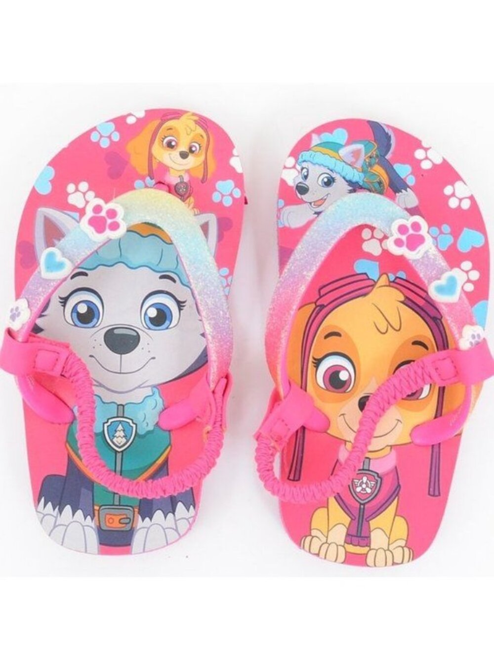 NEW Nickelodean Paw Patrol Toddler 5/6 Sky Flip Flop Pink Summer Sandals Beach